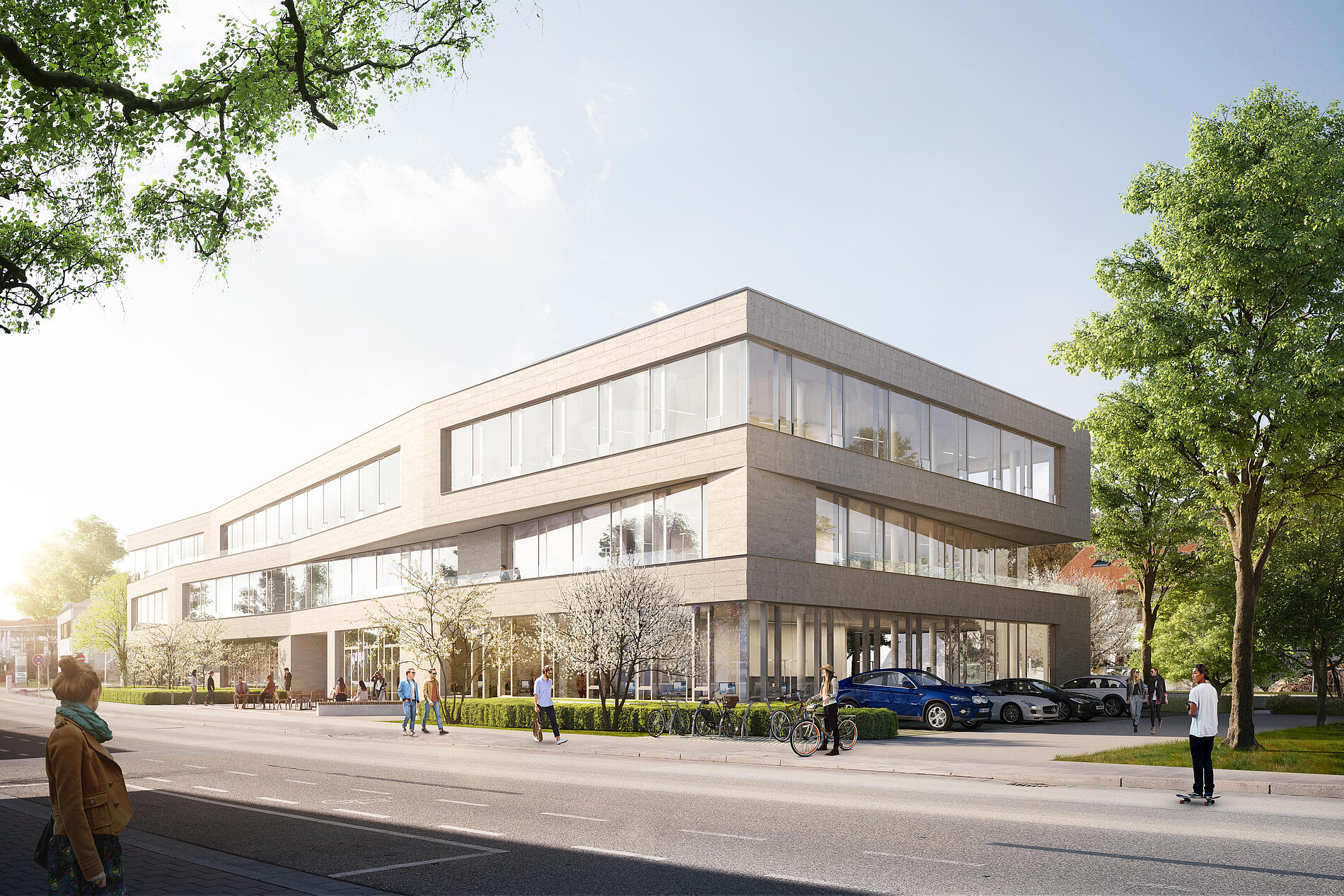 Rendering Büroneubau OTTO8 in Regensburg